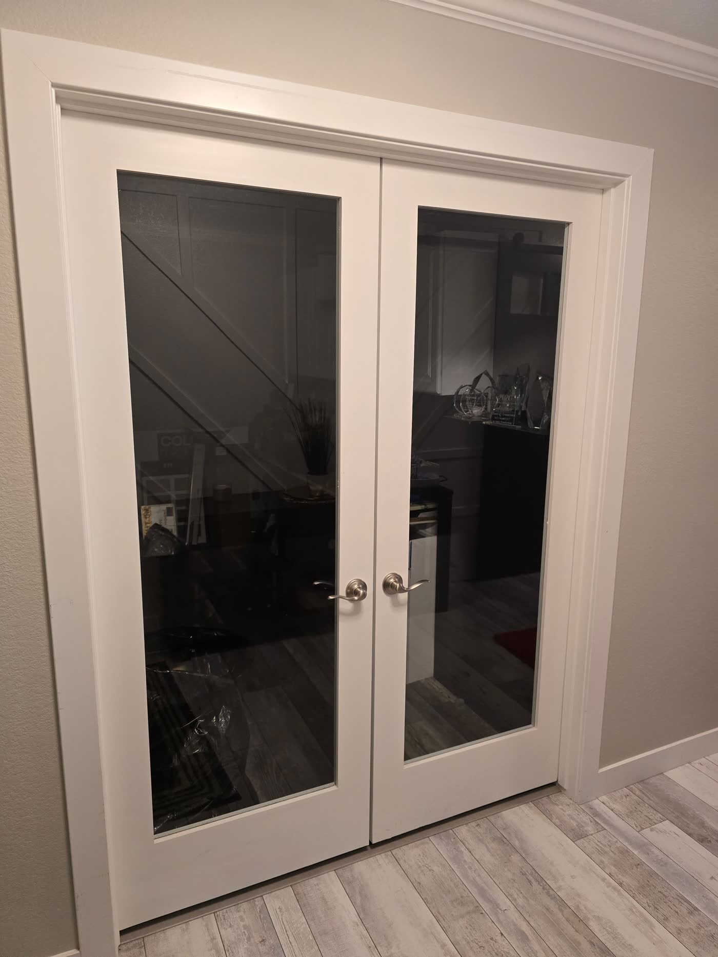Glass French doors